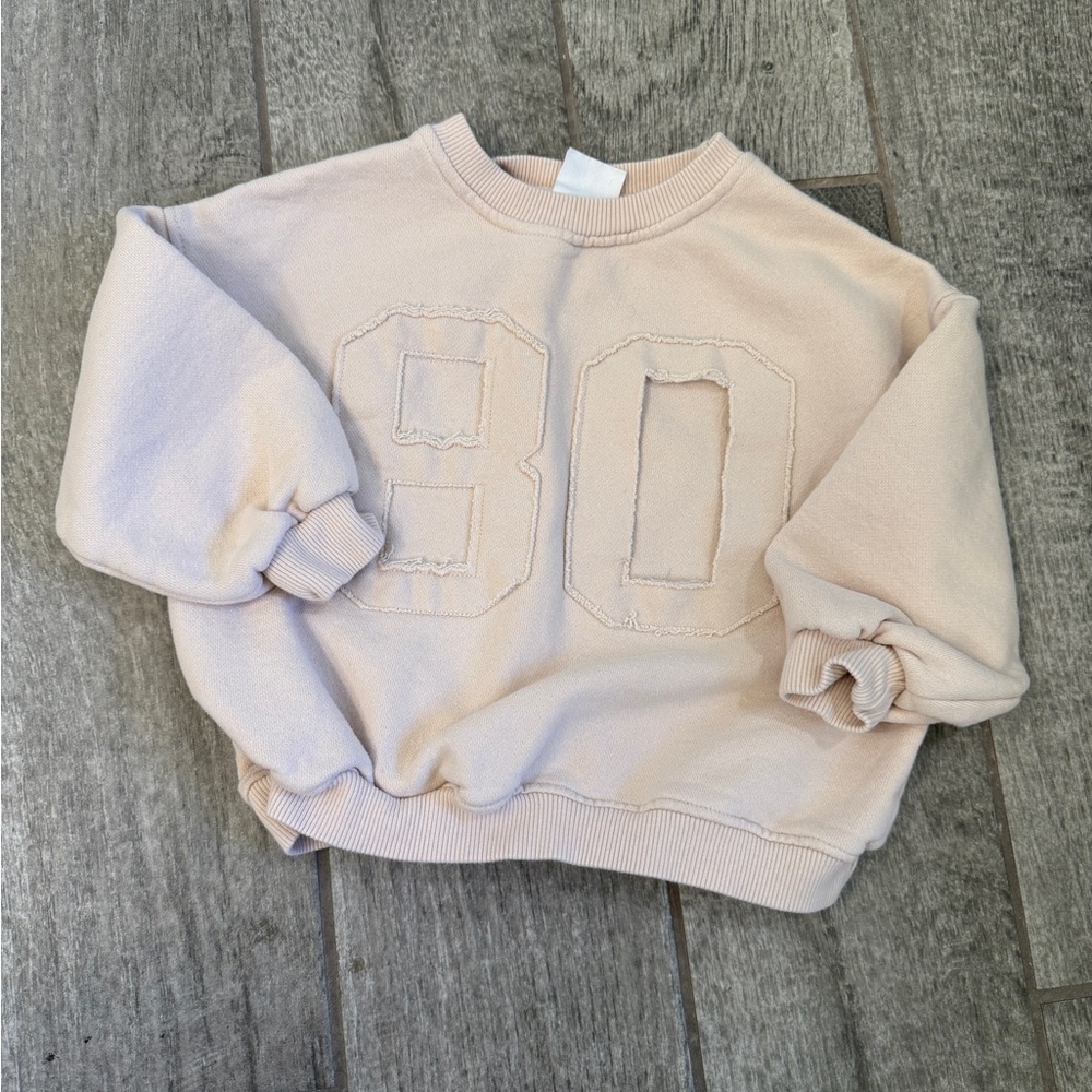 Light pink/mauve Sweatshirt with 90 Embroidery
